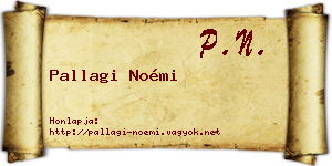 Pallagi Noémi névjegykártya